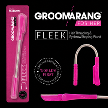Load image into Gallery viewer, Groomarang Threading &amp; Shaving Tool (Yellow Nunchuck &amp; Pink Fleek) – Flawless Grooming with Free UK Delivery