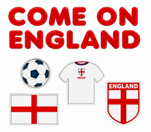 Load image into Gallery viewer, World Cup 2026 "COME ON ENGLAND" &amp; "ITS COMING HOME" Gel Window Stickers