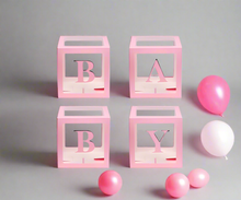 Load image into Gallery viewer, Baby Block Square Balloon Boxes – Stunning Party Décor with Free UK Delivery