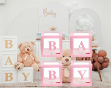Load image into Gallery viewer, Baby Block Square Balloon Boxes – Stunning Party Décor with Free UK Delivery