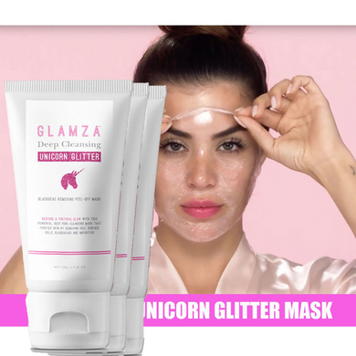 Glamza ‘Unicorn Glitter’ Deep Cleansing Blackhead Peel-Off Masks – Free UK Postage