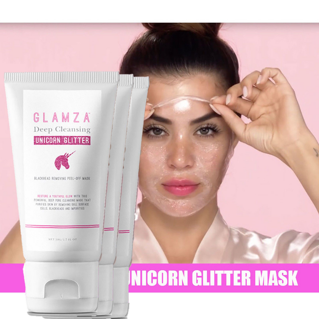 Glamza ‘Unicorn Glitter’ Deep Cleansing Blackhead Peel-Off Masks – Free UK Postage