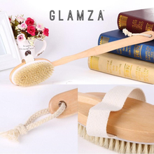 Load image into Gallery viewer, Glamza 2 in 1 Bath N Shower Dry Skin, Exfoliating Body Brush With Detachable Handle