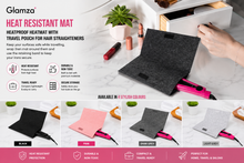 Load image into Gallery viewer, Glamza Heatproof Hair Mat &amp; Travel Pouch – Protect Your Surfaces | Free UK Delivery