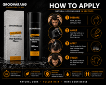 Load image into Gallery viewer, Groomarang Duck &amp; Cover Professional Keratin Hair Loss Building Fibres 28g