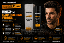 Load image into Gallery viewer, Groomarang Duck &amp; Cover Professional Keratin Hair Loss Building Fibres 28g