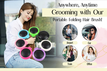 Load image into Gallery viewer, 2-in-1 Mini Folding Detangle Hair Brush with Mirror - 4 Great Colours