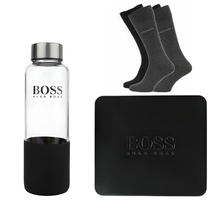 Load image into Gallery viewer, Hugo Boss Gift Set - 2 Pairs Men&#39;s Socks UK Size 6-11  With Water Bottle