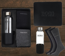 Load image into Gallery viewer, Hugo Boss Gift Set - 2 Pairs Men&#39;s Socks UK Size 6-11  With Water Bottle