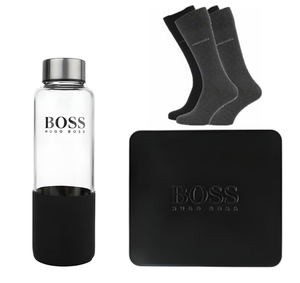 Hugo Boss Gift Set - 2 Pairs Men's Socks UK Size 6-11  With Water Bottle