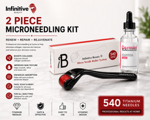 Load image into Gallery viewer, Infinitive Beauty 2 Piece Microneedling Kit | Titanium Derma Roller + Collagen Serum | Professional At-Home Skincare | Free UK Delivery