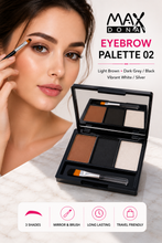 Load image into Gallery viewer, Maxdona Eyebrow Palette with Mirror &amp; Mini Brush – 3 Shades Available | Free UK Delivery