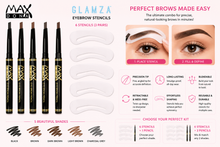 Load image into Gallery viewer, Maxdona Retractable Eyebrow Pencil &amp; Glamza Eyebrow Stencil Pack – Free UK Postage