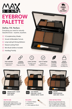 Load image into Gallery viewer, Maxdona Eyebrow Palette with Mirror &amp; Mini Brush – 3 Shades Available | Free UK Delivery