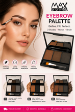 Load image into Gallery viewer, Maxdona Eyebrow Palette with Mirror &amp; Mini Brush – 3 Shades Available | Free UK Delivery
