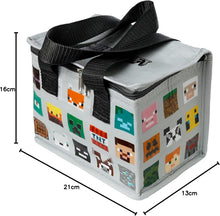 Load image into Gallery viewer, Minecraft Insulated Lunch Cooling Bag – Kids &amp; Adults | Recycled RPET | Compact Lunch Box Bag