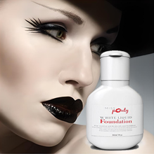 Load image into Gallery viewer, Miss Pouty White Liquid Foundation with Optional Stargazer Black Lipstick – Perfect for Everyday Wear, Fancy Dress, and More