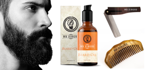 Mr Singh’s 3 Piece Beard Grooming Kit – 100ml Beard Oil, Sandalwood Comb & Foldable Moustache Comb – Free UK Delivery