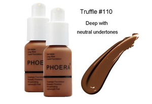 Phoera Foundation Full Coverage Flawless Matte Liquid Foundation - 1 or 2 Pack - Free Delivery
