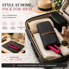 Load image into Gallery viewer, Glamza Pouchy Heat Resistant Hair Straightener Mat &amp; Travel Pouch – 4 Colours