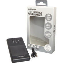 Load image into Gallery viewer, Activate 10,000mAh Powerbank – Black – Free UK Delivery