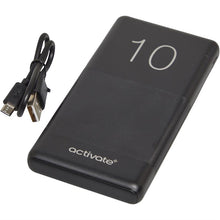 Load image into Gallery viewer, Activate 10,000mAh Powerbank – Black – Free UK Delivery