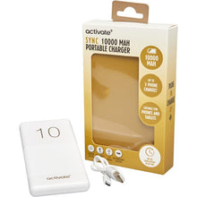 Load image into Gallery viewer, Activate 10,000mAh Powerbank – Black – Free UK Delivery