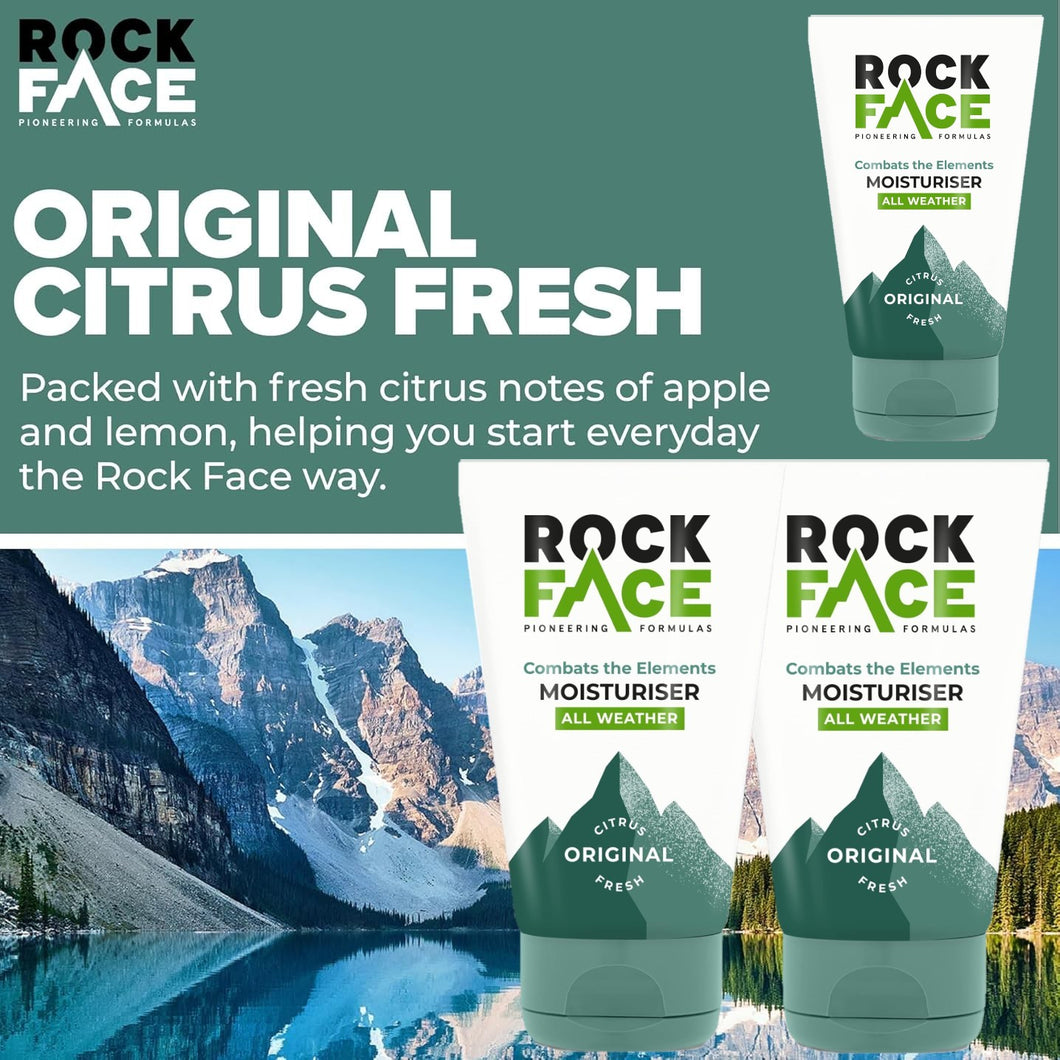 Rock Face All Weather Moisturiser 100ml – Citrus Fresh, Non-Greasy – Free UK Delivery!
