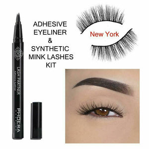 Phoera Glam Express Adhesive Eyeliner & Lash Kit – Quick & Effortless Application