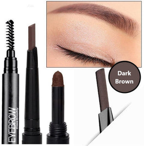 Glamza 3-in-1 Smooth Stereo Eyebrow Pen – Precision, Convenience, Versatility & Optional Eyebrow Stencil