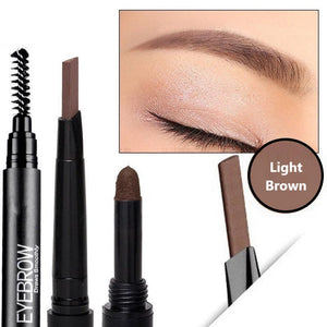 Glamza 3-in-1 Smooth Stereo Eyebrow Pen – Precision, Convenience, Versatility & Optional Eyebrow Stencil