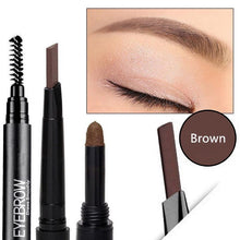 Load image into Gallery viewer, Glamza 3-in-1 Smooth Stereo Eyebrow Pen – Precision, Convenience, Versatility &amp; Optional Eyebrow Stencil