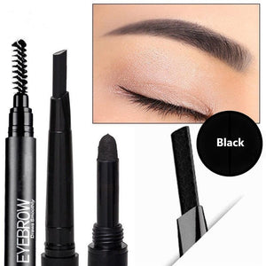 Glamza 3-in-1 Smooth Stereo Eyebrow Pen – Precision, Convenience, Versatility & Optional Eyebrow Stencil