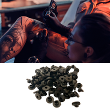 Load image into Gallery viewer, 100 Black Tattoo Needle Rubber Grommet Nipples And 100 Nitrile Gloves – Free UK Delivery