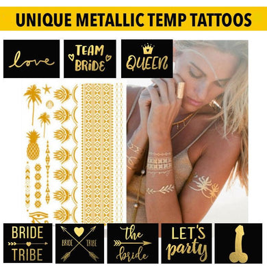Love Island Inspired Summer, Festival and Beach Holiday Metallic Tattoos
