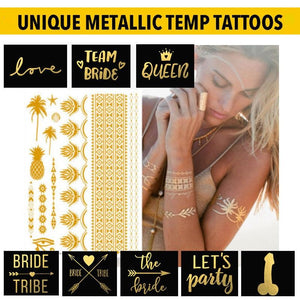 Love Island Inspired Summer, Festival and Beach Holiday Metallic Tattoos