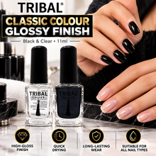 Load image into Gallery viewer, Tribal Black and Clear Nail Polish Collection – 11ml