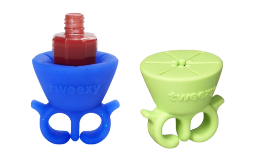 Tweexy Nail Polish Holder – Blue or Green - Plus Mystery Nail Polish