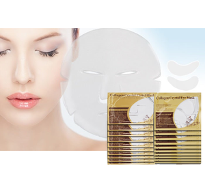 Hyaluronic White Collagen Face Mask and White Hyaluronic Eye Mask Bundle