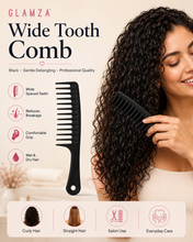 Load image into Gallery viewer, Glamza Big Wide Tooth Comb - Black or White