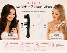 Load image into Gallery viewer, Glamza Big Wide Tooth Comb - Black or White