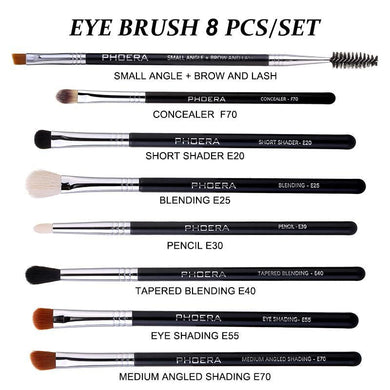 Phoera 8pc Eye Makeup Brush Set – Free Delivery