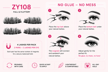 Load image into Gallery viewer, Glamza Magnetic Eyelashes – 8 Stunning Designs with Free UK Delivery!