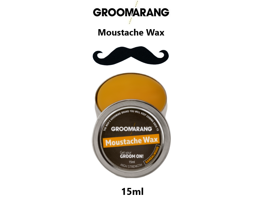 Groomarang Powerful Moustache Wax Original or Sandalwood 15ml & 30ml