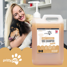 Load image into Gallery viewer, Pritty Pets Honey &amp; Oatmeal Dog Shampoo With Pump - 1 Litre &amp; 5 Litre