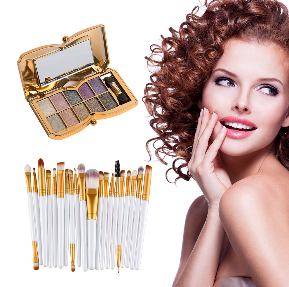 Butterfly Eyeshadow Palette & 20pc Makeup Brushes Set