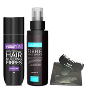 Load image into Gallery viewer, Volumon COTTON Hair Loss Building Fibres Kit 12g or 28g with Fibre Hold Spray and Optimiser Comb