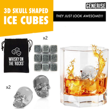 Load image into Gallery viewer, Whiskey Stones with Optional Ice Skull Trays