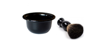 Load image into Gallery viewer, 2pc Shaving Bowl and Brush in Black