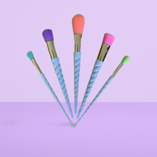 Load image into Gallery viewer, 5pc Unicorn Makeup Brush Set